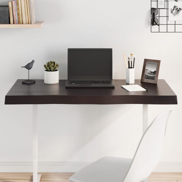 vidaXL Bor&eth;plata 100x40x(2-6)cm Me&eth;h&ouml;ndla&eth;ur Vi&eth;ur N&aacute;tt&uacute;rulegar Br&uacute;nir