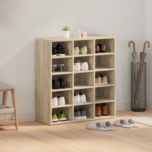 vidaXL Sk&oacute;knask&aacute;pur Sonoma Eik 77,5 x 30 x 83,5 cm Samsettur vi&eth;ur