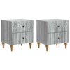 vidaXL Noat&ouml;flu sk&aacute;pur 2 pcs Gr&aacute;r Sonoma eikarlitur 43 x 34,5 x 48 cm