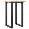 vidaXL Bor&eth;stofubor&eth; O-grind 50x50x75 cm Gegnheill Vi&eth;ur og Steypuj&aacute;rn