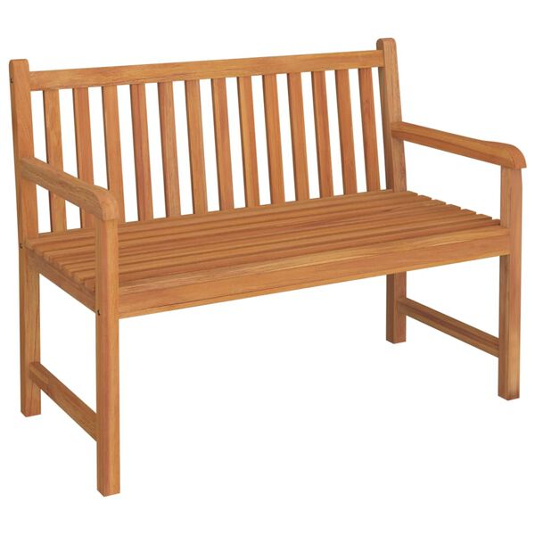 vidaXL Garðborðstofusett 4 Hluta Gegnheill Tekkviður