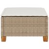 vidaXL garðstóll með púði Beige 63,5x56x32 cm Poly Rattan