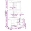 vidaXL Hall Tree SANDNES 87x40x159,5 cm gegnheilviði furu