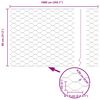 vidaXL Gir&eth;ingarp&oacute;stur Gr&aacute;r 10 x 0,8 m (50 mm vefur) St&aacute;l og PVC
