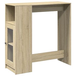 vidaXL Barbor&eth; me&eth; Rekkum Sonoma Eik 101x40x103,5 cm Samsettur Vi&eth;ur