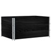vidaXL Brettakragar 3 stk. Svartur 120x80 cm Gegnheil Fura