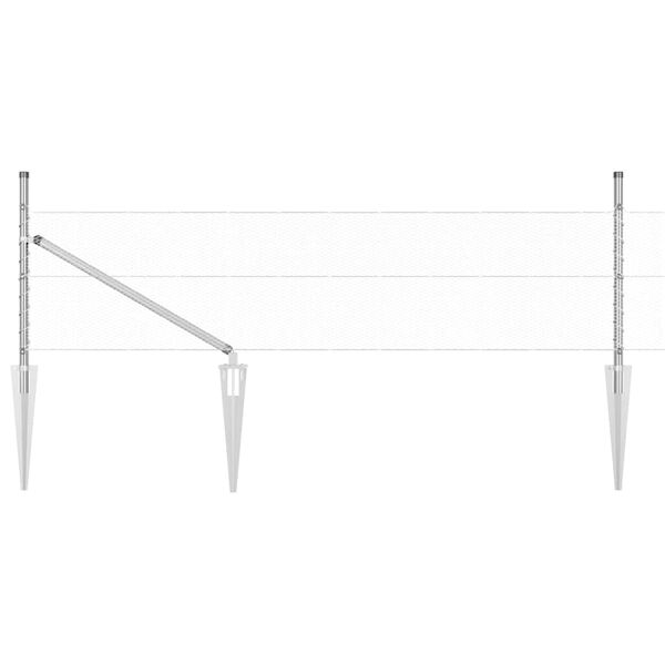 vidaXL Gir&eth;ingarp&oacute;stur Silfur 50 x 0,4 m (13 mm net) St&aacute;l