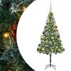 vidaXL Gervi j&oacute;latr&eacute; me&eth; 300 LED me&eth; standi Gr&aelig;nn 180 cm PVC og St&aacute;l