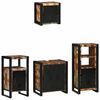 vidaXL Ba&eth;herbergismublasett me&eth; sk&uacute;ffu 4 pcs Solid endurheimt tr&eacute;