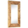 vidaXL Hand&uacute;tskorinn Spegill 80x50x2,5 cm Gegnheill Mang&oacute;vi&eth;ur