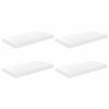 vidaXL Vegghengdar Hillur 4 stk. H&aacute;glans Hv&iacute;tar 50x23x3,8 cm MDF