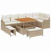 vidaXL Gar&eth;s&oacute;fa sett me&eth; p&uacute;&eth;i me&eth; geymslu 9 pcs Beige og krem