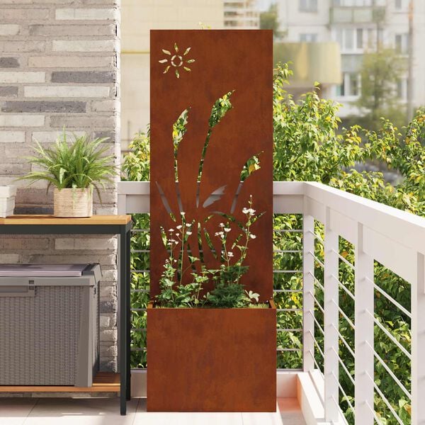 vidaXL Gar&eth;s b&uacute;na&eth; skj&aacute;r &Uacute;tskur&eth;ur Rusty 50 x 150 cm Ve&eth;ra&eth; st&aacute;l