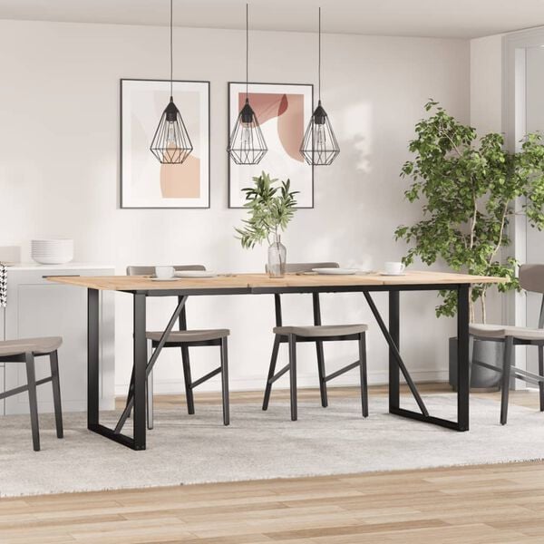 vidaXL Borðfætur fyrir Borðstofuborð O-Grind 160x80x73 cm Steypujárn