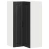 vidaXL Eldh&uacute;s sk&aacute;pur Lucca Svartur 57 x 57 x 100 cm Samsettur vi&eth;ur