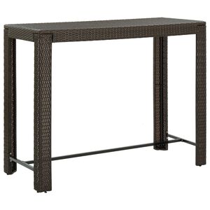 vidaXL Barbor&eth; fyrir Gar&eth;inn Br&uacute;nt 140,5x60,5 x110,5 cm P&oacute;l&yacute;rattan