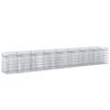 vidaXL Gabion h&aelig;kka&eth; r&uacute;m 2 pcs Silfurlitur