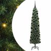 vidaXL Gervi j&oacute;latr&eacute; me&eth; 300 LED Gr&aelig;nn 180 cm PVC, st&aacute;l og plast
