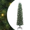 vidaXL Gervi j&oacute;latr&eacute; me&eth; 300 LED Gr&aelig;nn 240 cm PVC, st&aacute;l og plast