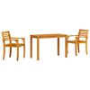 vidaXL Gar&eth;ur bor&eth;sett 3 pcs Br&uacute;nn Hrein akas&iacute;utr&eacute;