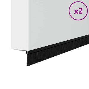 vidaXL Sj&aacute;lfklemmdu hur&eth;arbrosseglin 2 pcs Svartur 100 cm &Aacute;lblenda