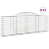 vidaXL Bogadregnir Grj&oacute;tkassar 15 stk. 300x30x100/120cm Sinkh&uacute;&eth;a&eth; J&aacute;rn