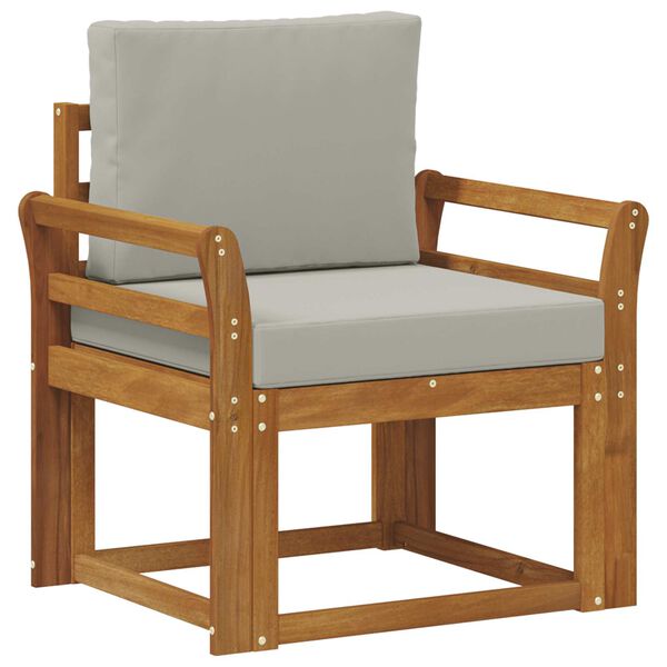 vidaXL &Uacute;tis&oacute;fi Solid Akas&iacute;uskei&eth; og P&oacute;lyester N&aacute;tt&uacute;ruleg og lj&oacute;s gr&aacute;