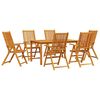 vidaXL Gar&eth;ur bor&eth;sett 7 pcs Br&uacute;nn Hrein akas&iacute;utr&eacute;