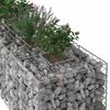 vidaXL Gabion h&aelig;kka&eth; r&uacute;m 2 pcs Silfur 260 x 60 x 55 cm