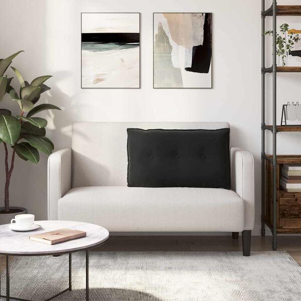 vidaXL Bakp&uacute;&eth;i Svartur 80 x 50 cm Korduroy efni