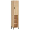 vidaXL H&aacute;r Sk&aacute;pur Sonoma Eik 34,5x34x180 cm Samsettur Vi&eth;ur
