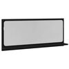 vidaXL Spegilshelf Svartur Eik 90 x 10,5 x 37 cm Samsettur vi&eth;ur