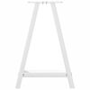 vidaXL borðstofuborðsfætur A-laga 2 stk. hvítir 50x(72-73) cm stál