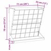 vidaXL Hey feeder Silfur 71 x 33 x 70 cm Galvaniserad st&aacute;l