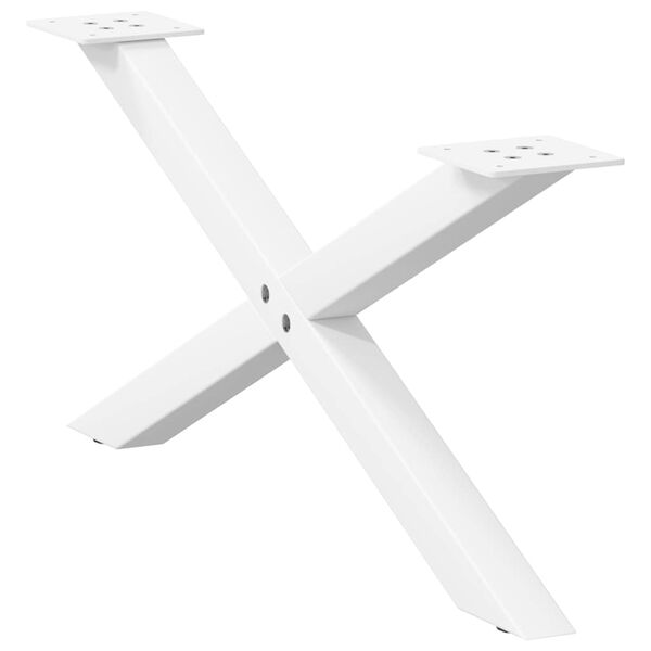 vidaXL s&oacute;fabor&eth;sf&aelig;tur X-laga 2 stk. hv&iacute;tir 70x(30-31) cm st&aacute;l