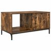 vidaXL S&oacute;fabor&eth; me&eth; sk&uacute;ffu Rau&eth;-eik 90 x 49 x 46 cm Samsettur vi&eth;ur