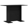 vidaXL Bor&eth;stofubor&eth; Sv&ouml;rt eik 110 x 60 x 75 cm Samsettur vi&eth;ur