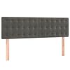 vidaXL H&ouml;fu&eth;gaflar D&ouml;kkgr&aacute;tt 144x5x78/88 cm Flauel