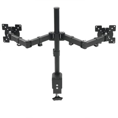 50552 vidaXL Monitor Desk Mount 32" Double Arms Height Adjustable