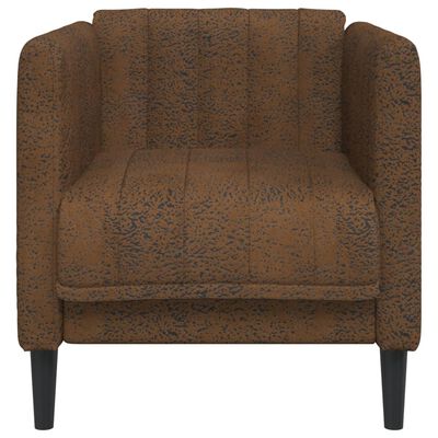 vidaXL Sofa Chair Brown Faux Suede Leather