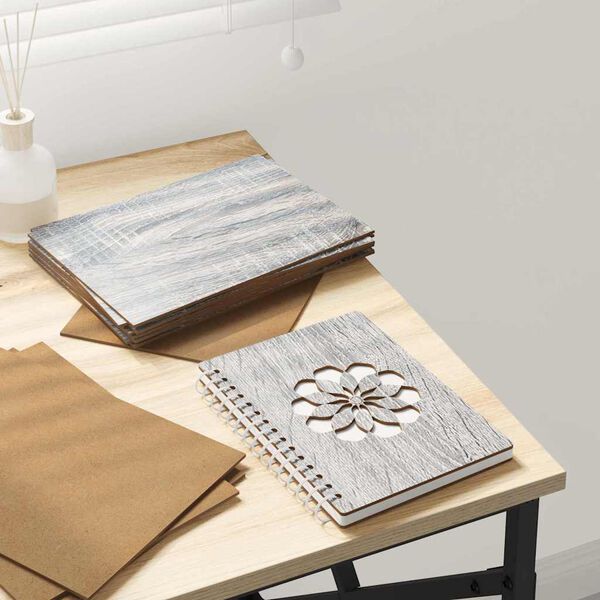 vidaXL Skreyting spj&ouml;ld 50 pcs Gr&aacute;r Sonoma 15 x 21 x 0.27 cm