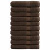 vidaXL G&aelig;&eth;as&aacute;nuhandkl&aelig;&eth;i SOLUND 10 stk Br&uacute;nt 80x200cm 600g/fm
