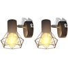 2 Sv&ouml;rt Vegglj&oacute;s me&eth; V&iacute;rskerm &iacute; I&eth;na&eth;arst&iacute;l og LED Gl&oacute;peru