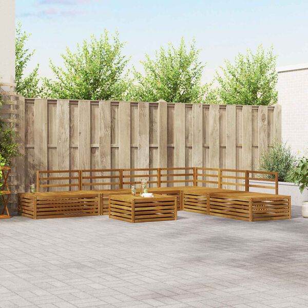 vidaXL &Uacute;ti s&oacute;fasett 7 Stykki N&aacute;tt&uacute;rulegur Hrein akas&iacute;utr&eacute;