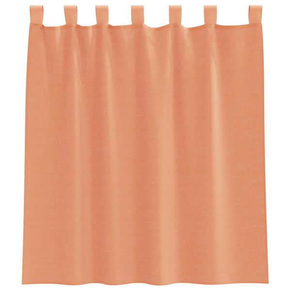 vidaXL Voile Gardínur með lykkjum 2 stk Terracotta 140x140 cm