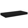 vidaXL Vegghengdar Hillur 2 stk. Svartar 50x23x3,8 cm MDF