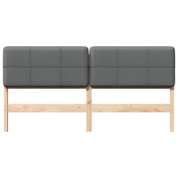 vidaXL B&oacute;lstru&eth; r&uacute;mgafl Br&uacute;nn og lj&oacute;s gr&aacute;tt 200 cm Solid furuhikk