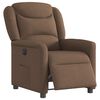 vidaXL Electric Recliner st&oacute;ll Br&uacute;nt efni