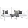 vidaXL Daybed me&eth; r&uacute;llu &aacute;n d&yacute;nu Hv&iacute;tt 100x190 cm St&aacute;l