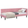 vidaXL Hornr&uacute;m ramma me&eth; h&ouml;fu&eth;gafl Bleikur 80 cm x 200 cm Flauel
